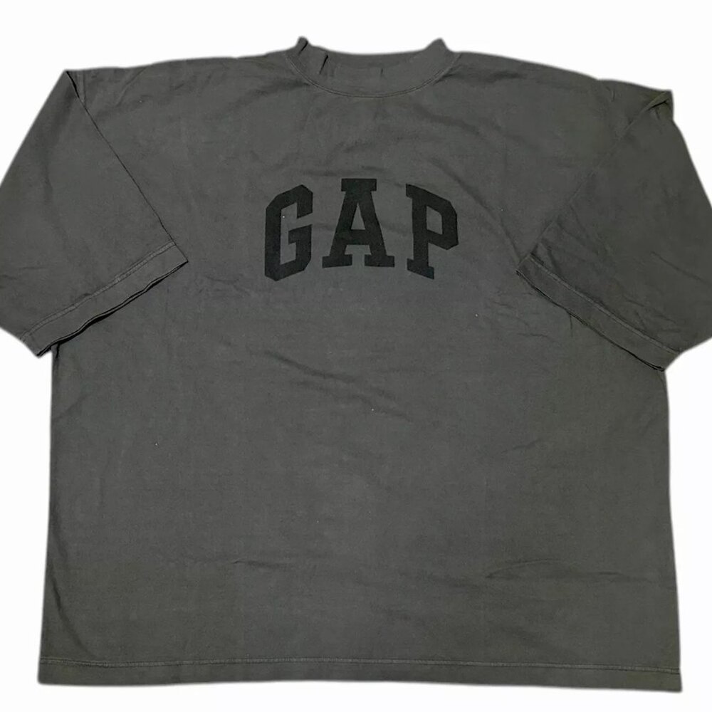 Yeezy Gap Engineered by Balenciaga Dove 3/4 Sleeve Tee |Size: XL| Charcoal NWOT